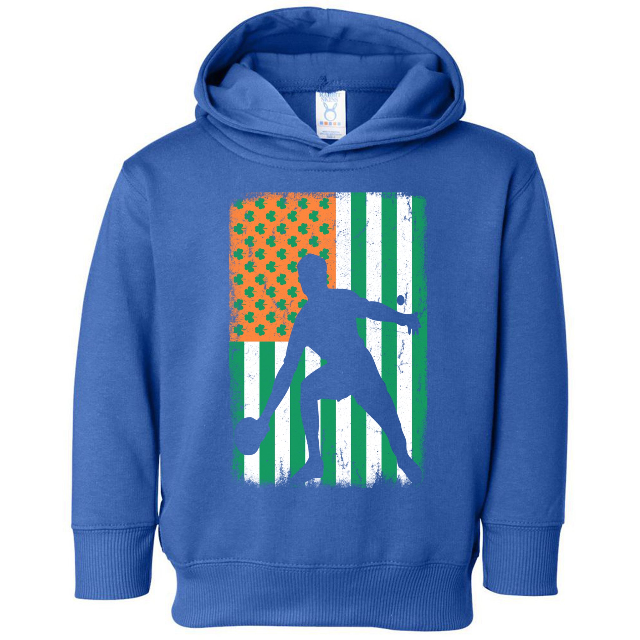 Ping Pong Irish American Flag St Patrick's Day Table Tennis Funny Gift Toddler Hoodie