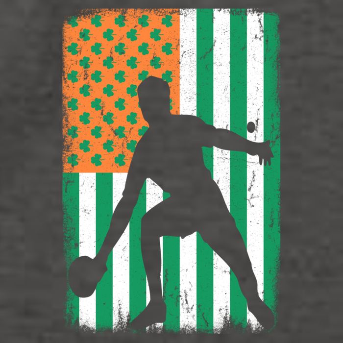 Ping Pong Irish American Flag St Patrick's Day Table Tennis Funny Gift Vector Backpack
