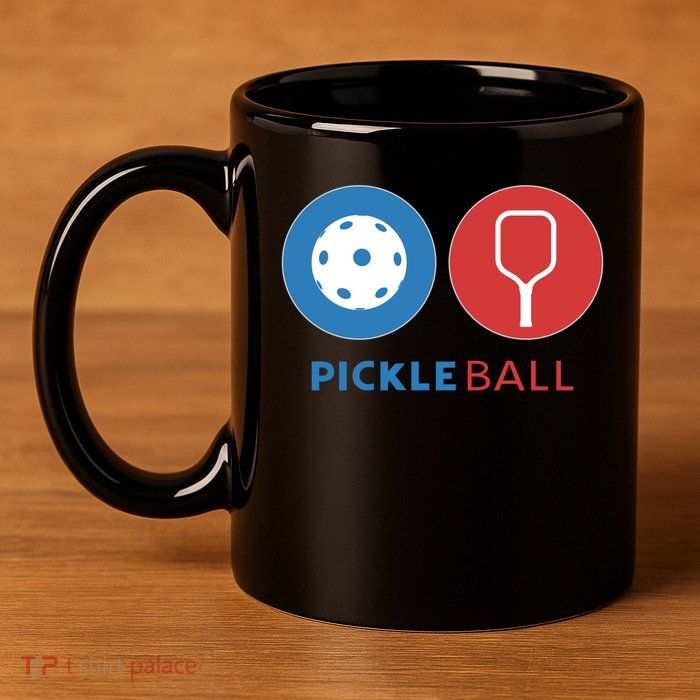 Pickleball 11oz C Handle Ceramic Mug