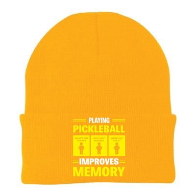 Playing Pickleball Improves Memory Dink Paddleball Lover Knit Cap Winter Beanie