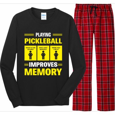 Playing Pickleball Improves Memory Dink Paddleball Lover Long Sleeve Pajama Set