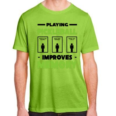 Playing Pickleball Improves Memory Adult ChromaSoft Performance T-Shirt