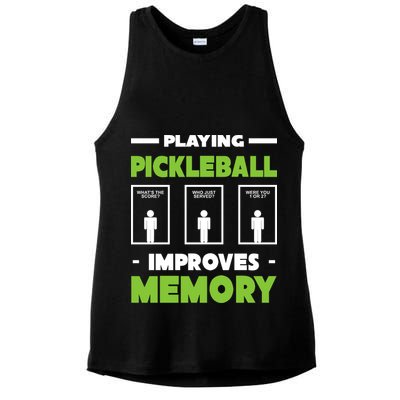 Playing Pickleball Improves Memory Ladies PosiCharge Tri-Blend Wicking Tank