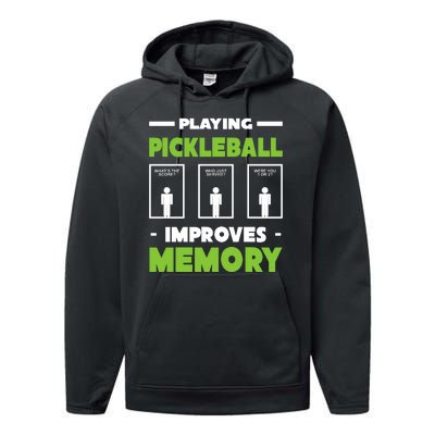 Playing Pickleball Improves Memory Performance Fleece Hoodie