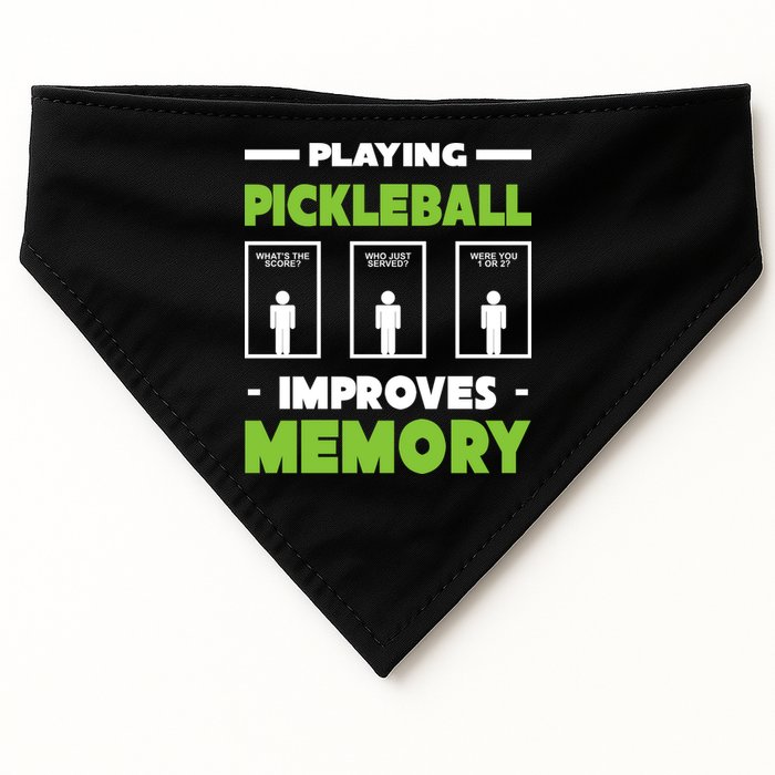 Playing Pickleball Improves Memory USA-Made Doggie Bandana