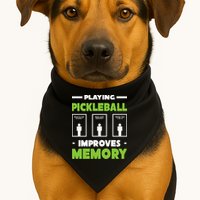 Playing Pickleball Improves Memory USA-Made Doggie Bandana