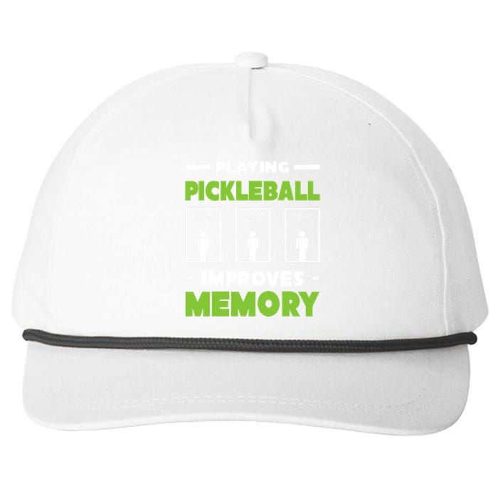 Playing Pickleball Improves Memory Snapback Five-Panel Rope Hat