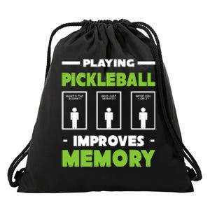 Playing Pickleball Improves Memory Drawstring Bag