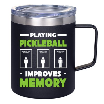 Playing Pickleball Improves Memory 12oz Stainless Steel Coffee Mug