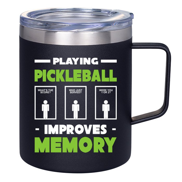 Playing Pickleball Improves Memory 12oz Stainless Steel Coffee Mug