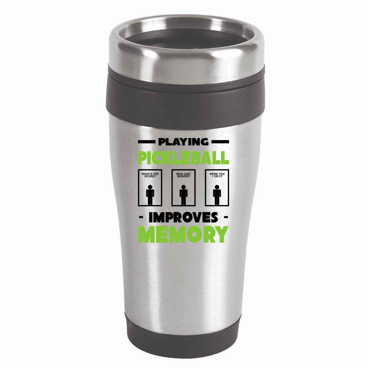 Playing Pickleball Improves Memory 16oz Travel Tumbler