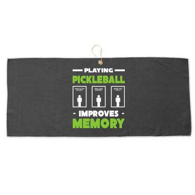 Playing Pickleball Improves Memory Large Microfiber Waffle Golf Towel