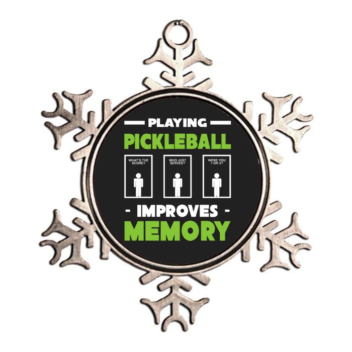 Playing Pickleball Improves Memory Metallic Star Ornament