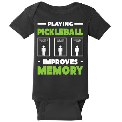 Playing Pickleball Improves Memory Baby Bodysuit