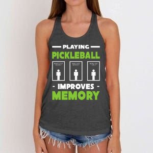 Playing Pickleball Improves Memory Women's Knotted Racerback Tank