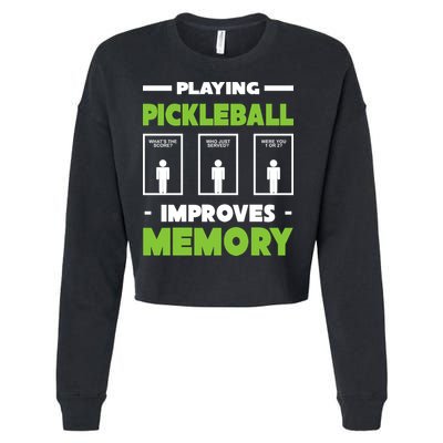 Playing Pickleball Improves Memory Cropped Pullover Crew