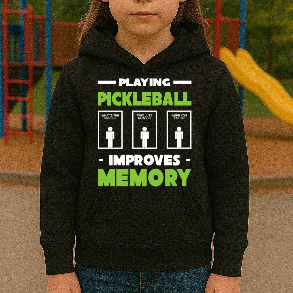 Playing Pickleball Improves Memory Kids Hoodie