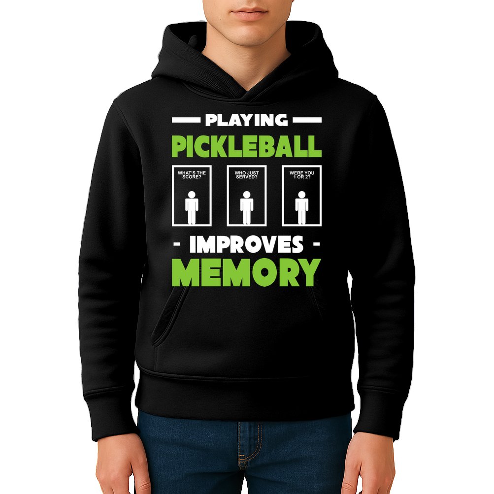 Playing Pickleball Improves Memory Kids Hoodie