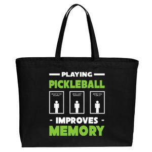 Playing Pickleball Improves Memory Cotton Canvas Jumbo Tote