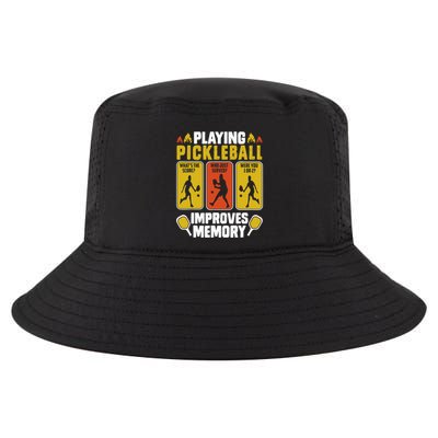 Playing Pickleball Improves Memory Funny Pickleball Player Cool Comfort Performance Bucket Hat