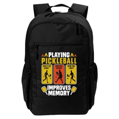 Playing Pickleball Improves Memory Funny Pickleball Player Backpack