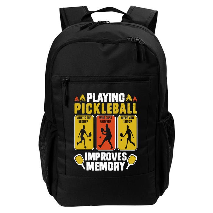 Playing Pickleball Improves Memory Funny Pickleball Player Backpack