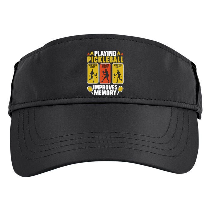 Playing Pickleball Improves Memory Funny Pickleball Player Adult Drive Performance Visor