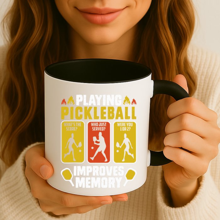 Playing Pickleball Improves Memory Funny Pickleball Player Mug