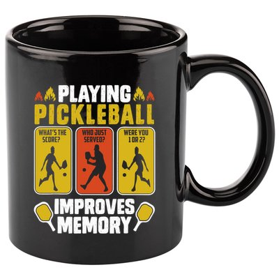 Playing Pickleball Improves Memory Funny Pickleball Player 11oz C Handle Ceramic Mug
