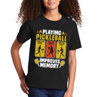 Playing Pickleball Improves Memory Funny Pickleball Player Kids T-Shirt