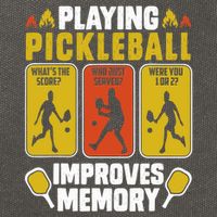Playing Pickleball Improves Memory Funny Pickleball Player Cotton Canvas Backpack
