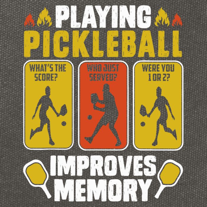 Playing Pickleball Improves Memory Funny Pickleball Player Cotton Canvas Backpack
