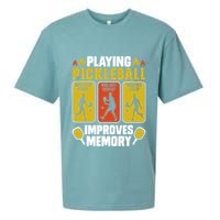 Playing Pickleball Improves Memory Funny Pickleball Player Sueded Cloud Jersey T-Shirt