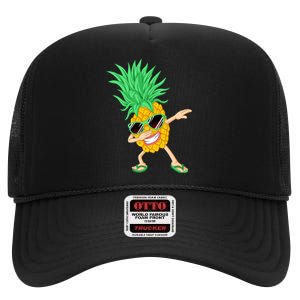 Pineapple High Crown Mesh Back Trucker Hat