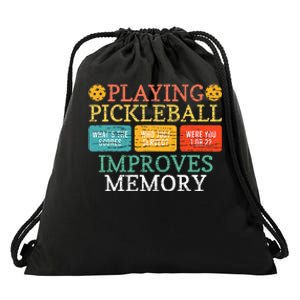 Playing Pickleball Improves Memory Pickleball Retirement Drawstring Bag