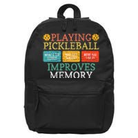 Playing Pickleball Improves Memory Pickleball Retirement 16 in Basic Backpack