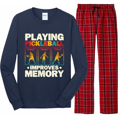 Playing Pickleball Improves Memory Funny Pickleball Player Long Sleeve Pajama Set