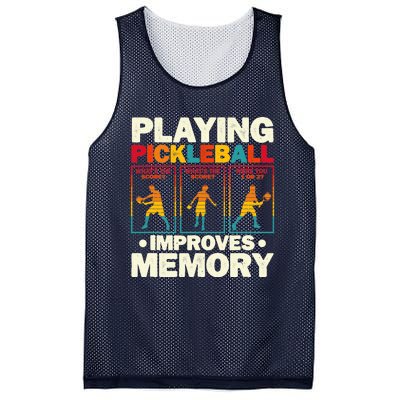 Playing Pickleball Improves Memory Funny Pickleball Player Mesh Reversible Basketball Jersey Tank