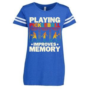 Playing Pickleball Improves Memory Funny Pickleball Player Enza Ladies Jersey Football T-Shirt