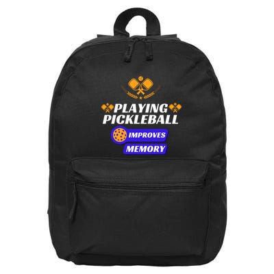 Playing Pickleball Improves Memory Pickleball 16 in Basic Backpack