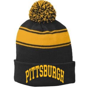 Pittsburgh Stripe Pom Pom Beanie