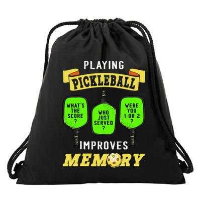 Playing Pickleball Improves Memory Pickleball Retirement Drawstring Bag