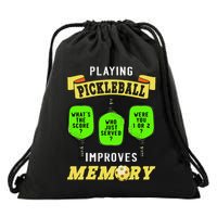 Playing Pickleball Improves Memory Pickleball Retirement Drawstring Bag