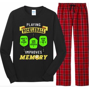 Playing Pickleball Improves Memory Pickleball Retirement Long Sleeve Pajama Set