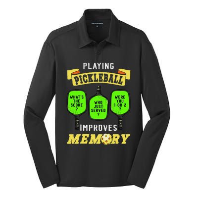 Playing Pickleball Improves Memory Pickleball Retirement Silk Touch Performance Long Sleeve Polo