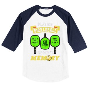 Playing Pickleball Improves Memory Pickleball Retirement Baseball Sleeve Shirt