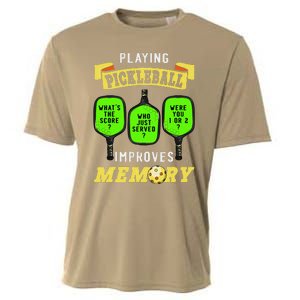 Playing Pickleball Improves Memory Pickleball Retirement Cooling Performance Crew T-Shirt