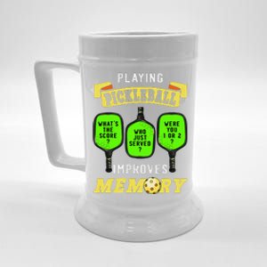 Playing Pickleball Improves Memory Pickleball Retirement Beer Stein