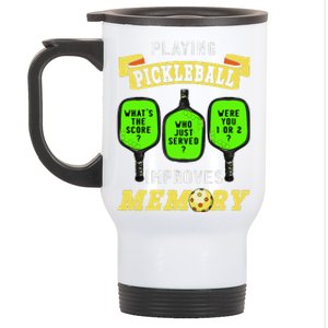 Playing Pickleball Improves Memory Pickleball Retirement Stainless Steel Travel Mug