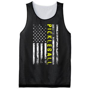 Pickleball Distressed USA Flag Mesh Reversible Basketball Jersey Tank